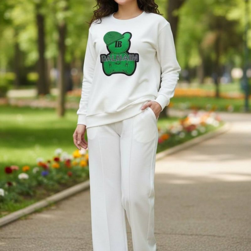 ست بلوز شلوار چاپ برجسته خرس بالمین (پک 4 عددی)