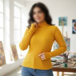 بلوز فینگردار یقه ۳ سانت بیسیک (پک 6 عددی)