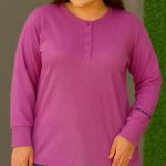 بلوز استین دار یقه ۴ دکمه ( پک 6 عددی)