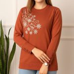 بلوزاستین بلند ۳ دکمه چاپ گل  (پک 6 عددی)