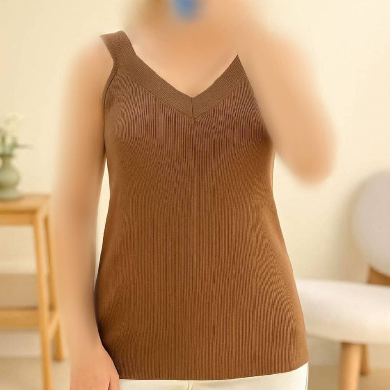 تاپ یقه خشتی نوار پهن( پک 6 عددی)