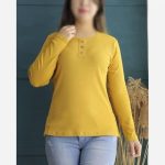 بلوز آستین بلند یقه ۳دکمه (پک 6 عددی)