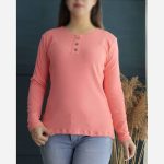 بلوز آستین بلند یقه ۳دکمه (پک 6 عددی)