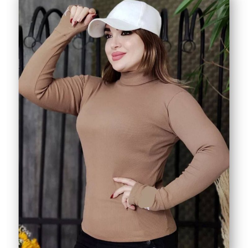 بلوز یقه اسکی فینگری (پک 6 عددی)