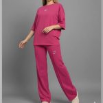 بلوز شلوار خط اتو چاپ دونایک (پک 5 عددی)