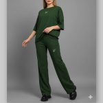 بلوز شلوار خط اتو چاپ دونایک (پک 5 عددی)