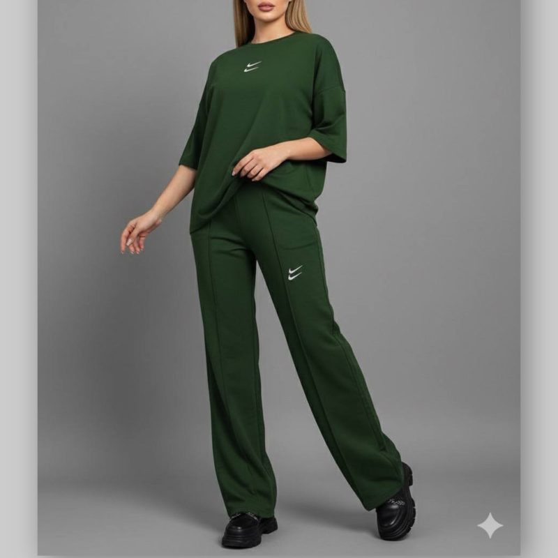 بلوز شلوار خط اتو چاپ دونایک (پک 5 عددی)