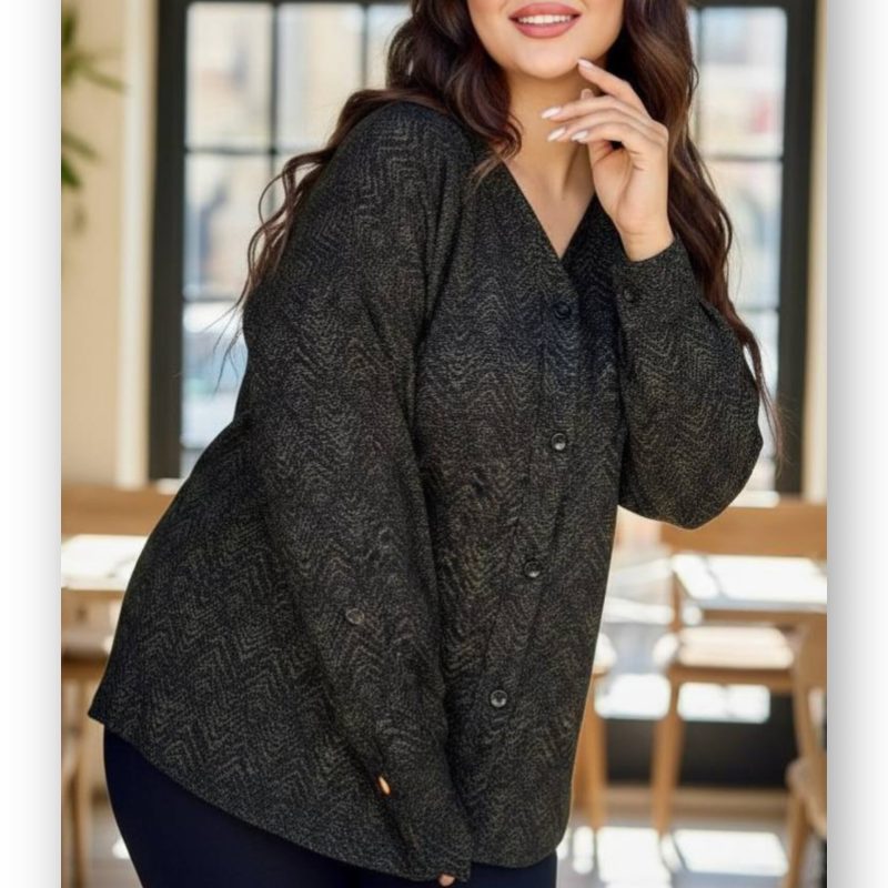 مانتو پاییزه یقه v (پک 4 عددی)