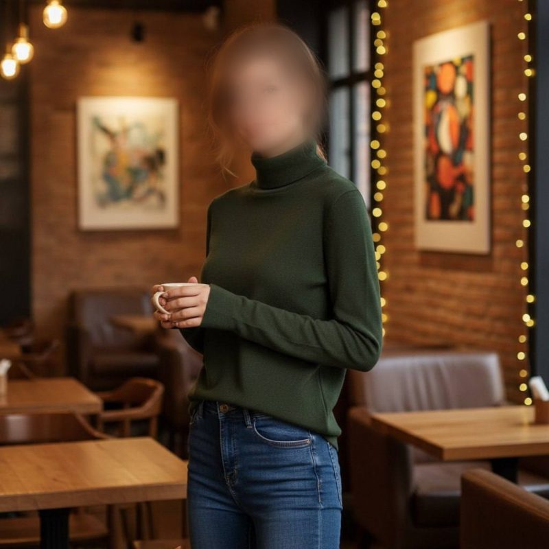 بلوز استین دار بیسیک یقه اسکی (پک 6 عددی)