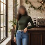 بلوز استین دار بیسیک یقه اسکی (پک 6 عددی)