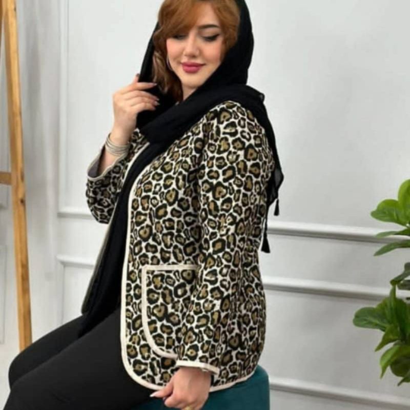 کت بیرون پوش پلنگی ( پک 2 عدی)