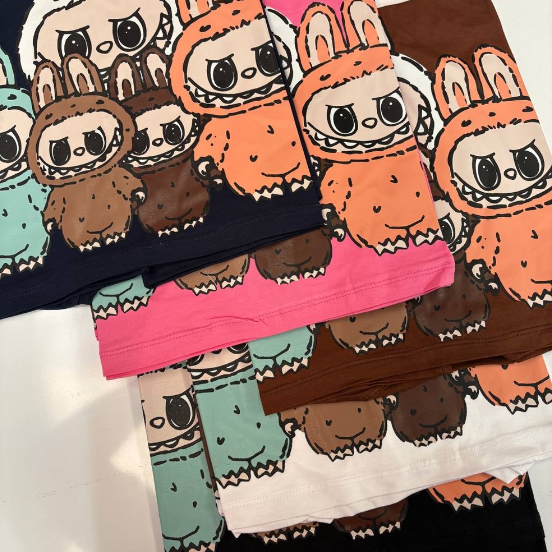 تیشرت باکسی ۶لبوبو (پک 3 عددی)