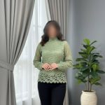 شومیز کراپگیپور دانتل استر دار (پک 9 عددی)