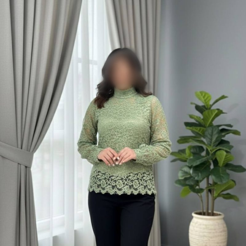 شومیز کراپگیپور دانتل استر دار (پک 9 عددی)