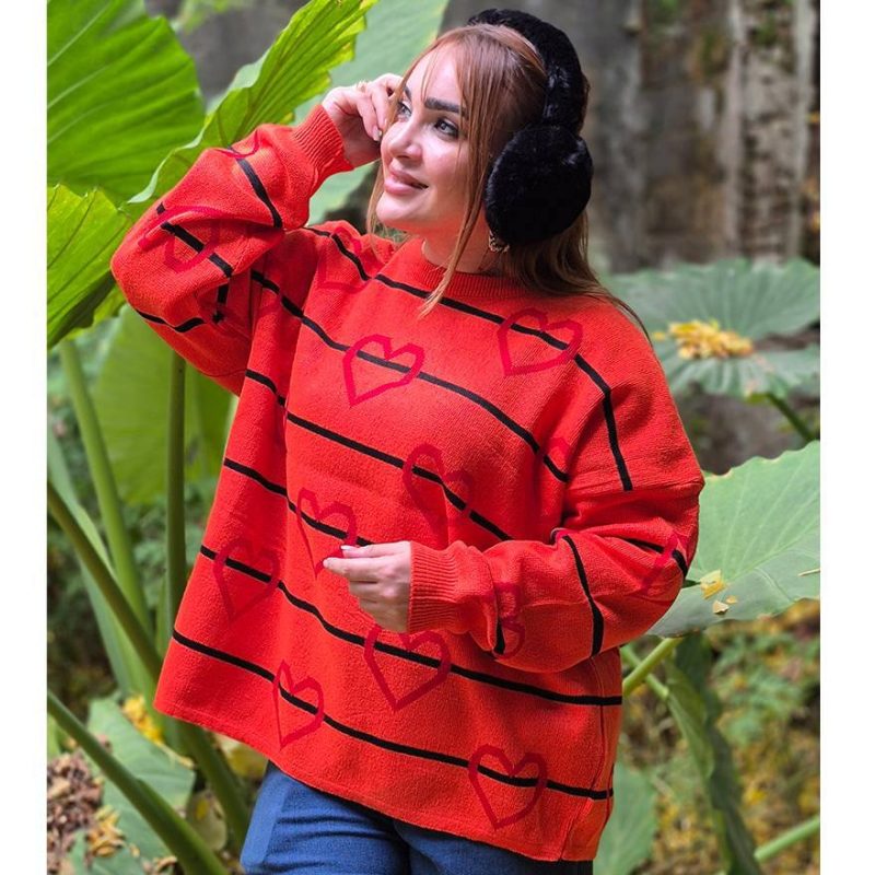 ️تیشرت بافت قلب خطی (پک 6 عددی)