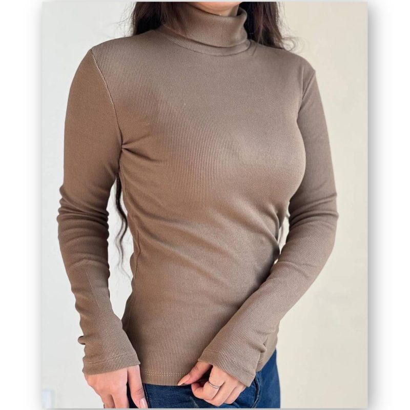 بلوز یقه اسکی استین ساده (پک 6 عددی)