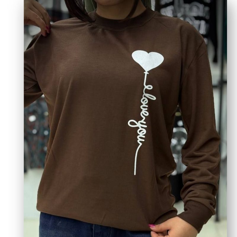 بلوز آستین دار چاپ دار (پک 6 عددی)