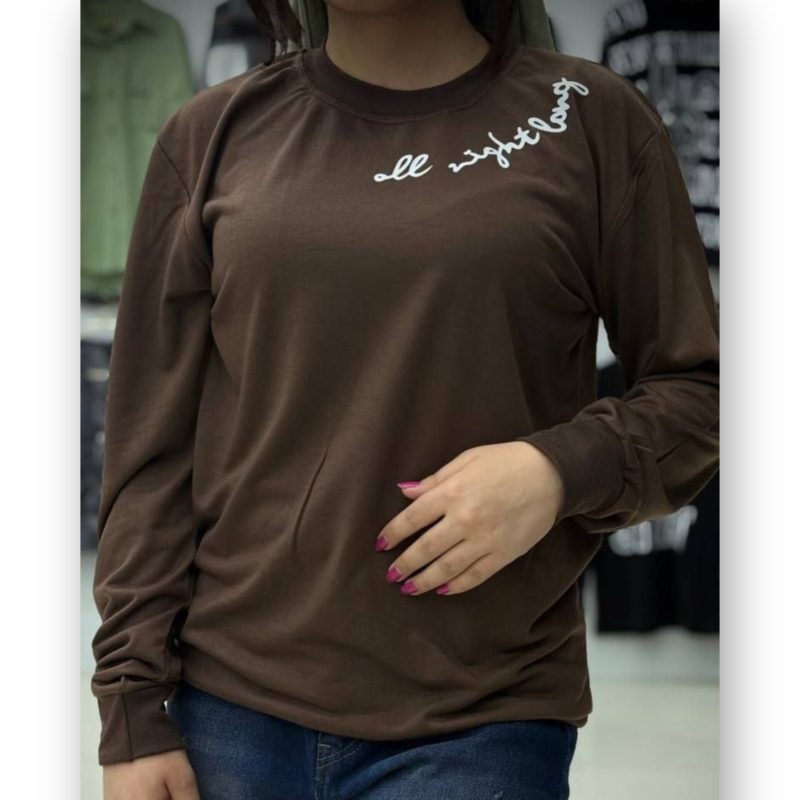 بلوز آستین دار چاپ دار (پک 6 عددی)