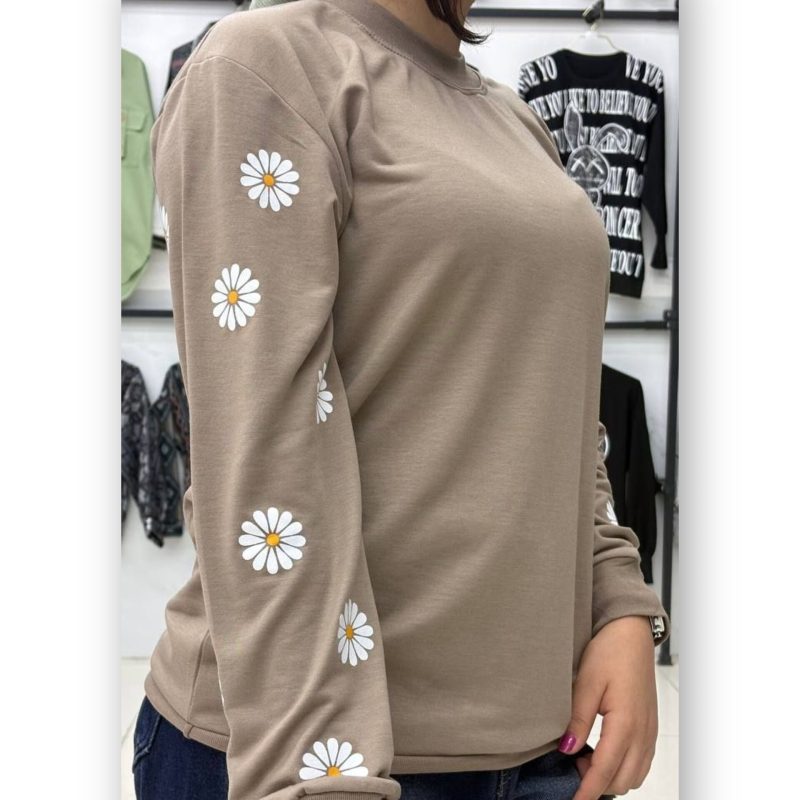 بلوز آستین دار چاپ دار (پک 6 عددی)