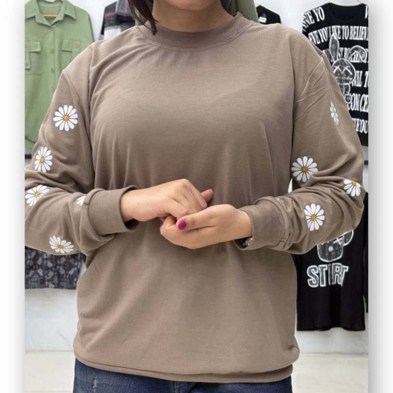 بلوز آستین دار چاپ دار (پک 6 عددی)