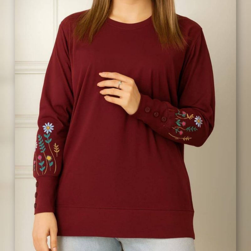 بلوز آستین بلند استین گل (پک 7 عددی)