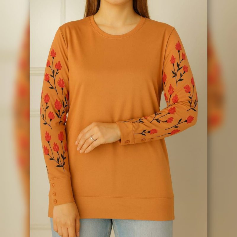 بلوز آستین بلند تمام چاپ گل (پک 7 عددی)