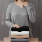 بلوز استین بلند یقه کوبایی (پک 5 عددی)