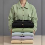 کراپ کت جلو دکمه جیبدار (پک 6 عددی)