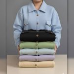 کراپ کت جلو دکمه جیبدار (پک 6 عددی)