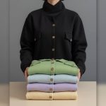 کراپ کت جلو دکمه جیبدار (پک 6 عددی)