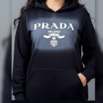 هودی لش مشکی چاپ پرادا (پک 2 عددی)