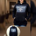 هودی لش مشکی چاپ پرادا (پک 2 عددی)