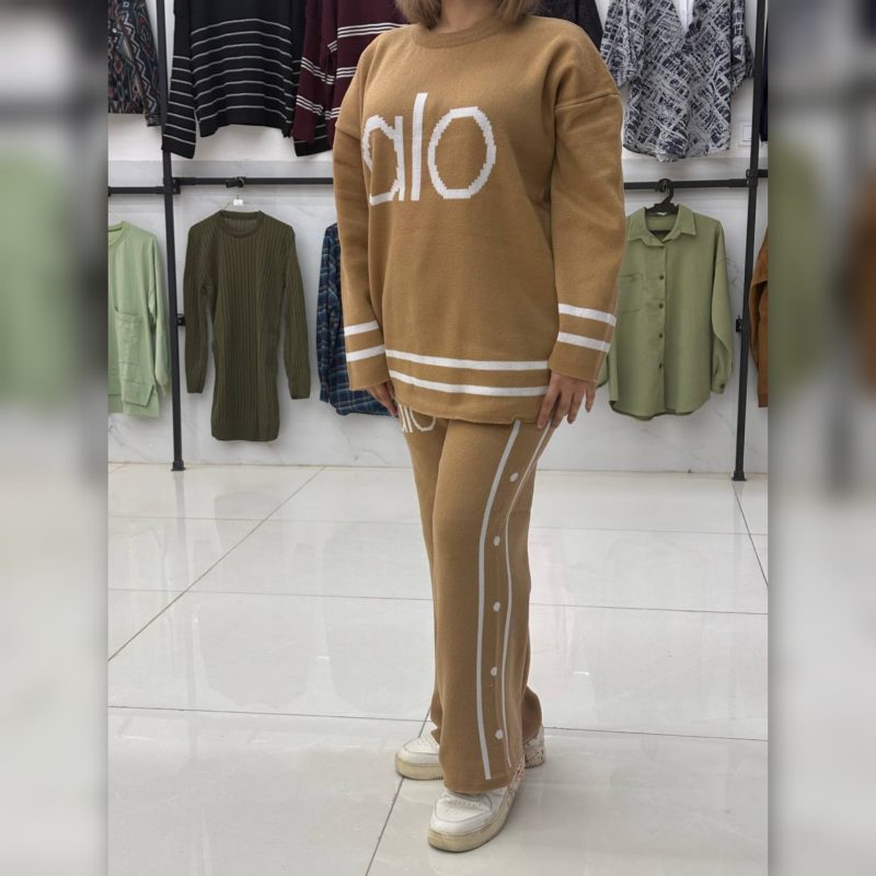 ست بلوز و شلوار بافت alo (پک 3 عددی)