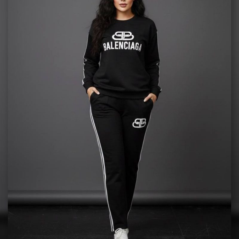 ست بلوز و‌ شلوار سه نوار بالنسیگا (پک 6 عددی)