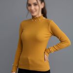 بلوز یقه و آستین ژول مرواریدی (پک 6 عددی)