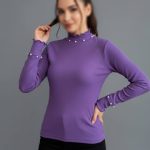 بلوز یقه و آستین ژول مرواریدی (پک 6 عددی)