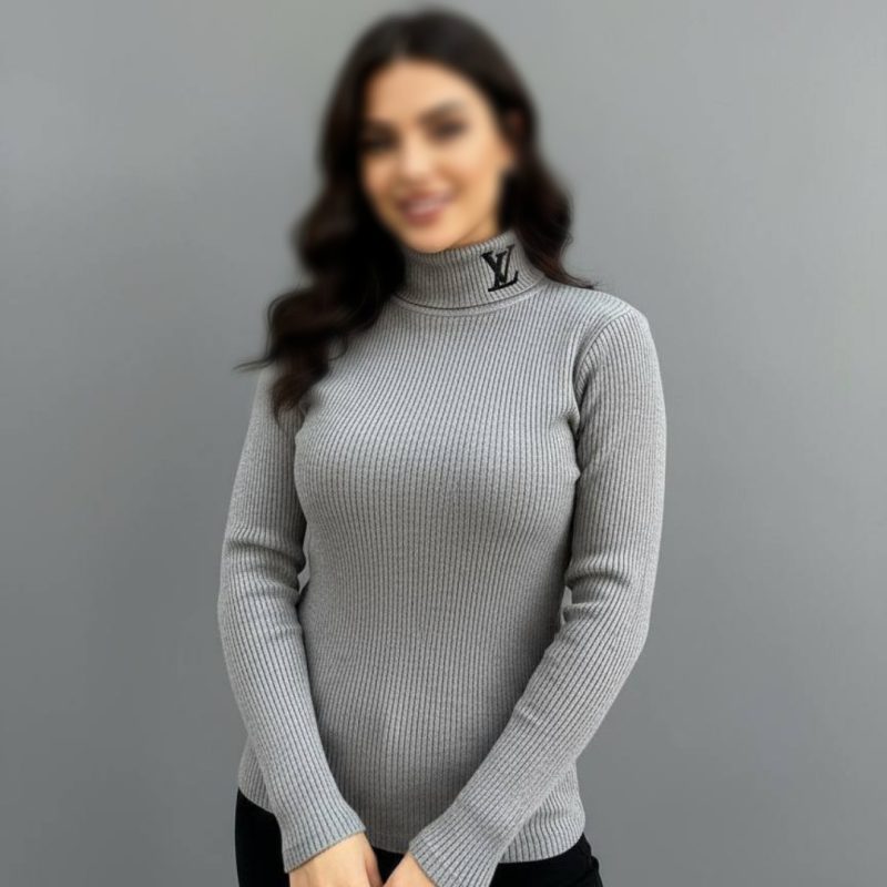 بلوز یقه اسکی گلدوزی LV (پک 6 عددی)