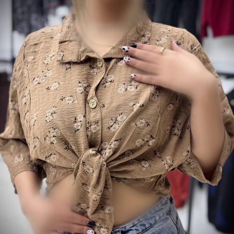 شومیز کراپ گره ای (پک ۴ عددی)