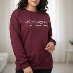 بلوز استین دار چاپ ضربان قلب (پک 7 عددی)