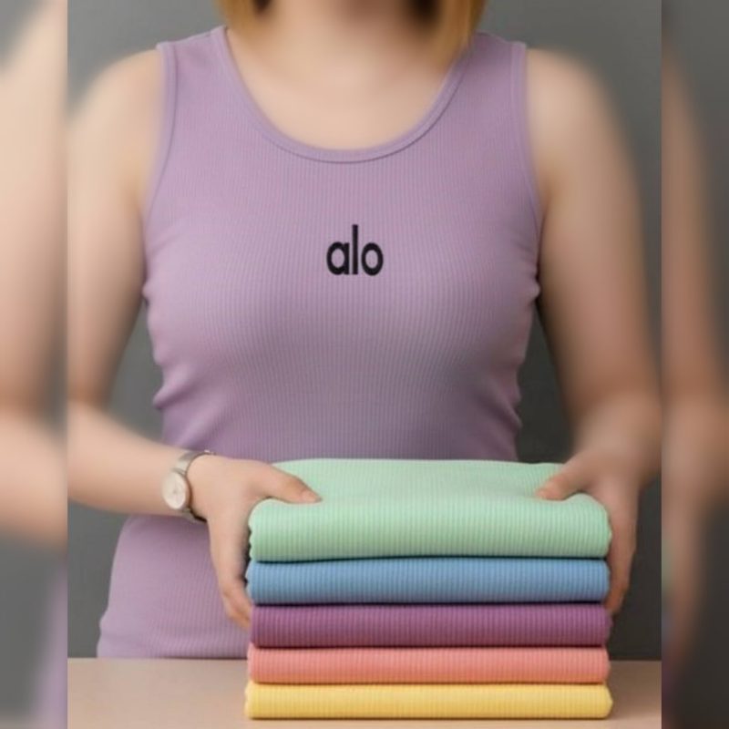کراپ زنانه بیسیک چاپ alo‌ (پک 6 عددی)
