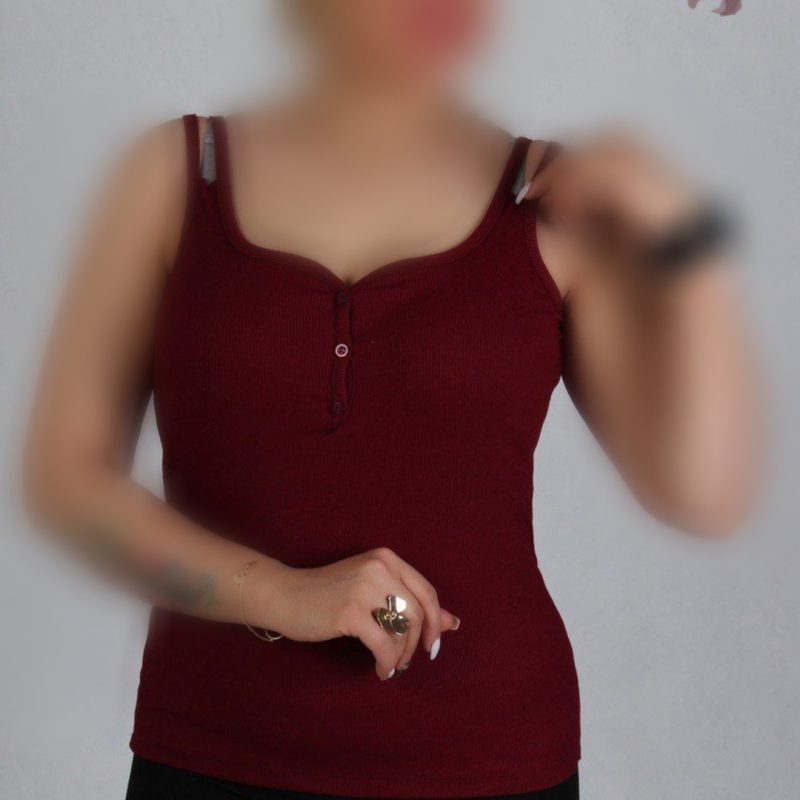 تاپ ۴بندی دکمه دار(پک 6 عددی)