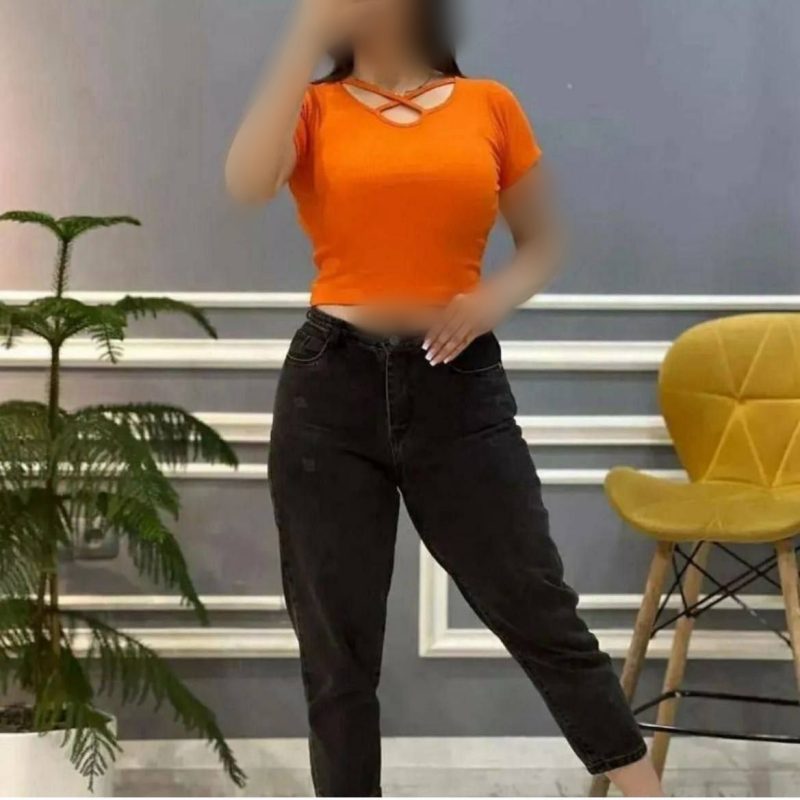 کراپ یقه ضبدری (پک 6 عددی)