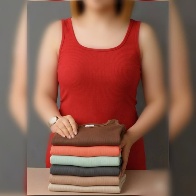 تاپ رکابی بیسیک یقه گرد (پک 7 عددی)