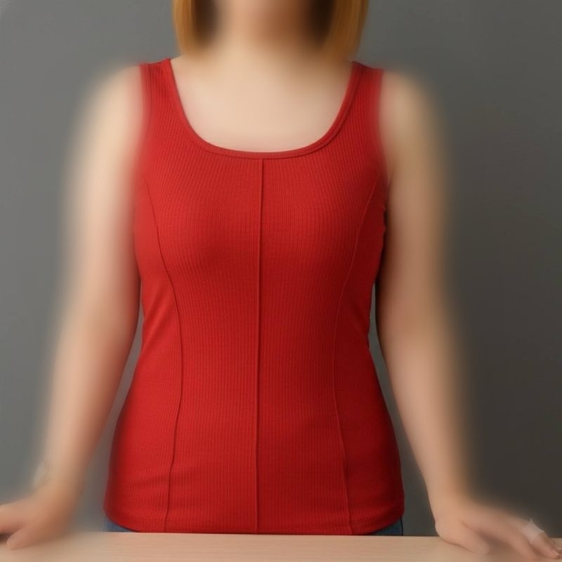 تاپ یقه خشتی جلو‌ دوخت (پک 6 عددی)