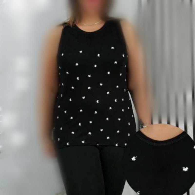 ️تاپ حلقه ای چاپ دار (پک 6 عددی)