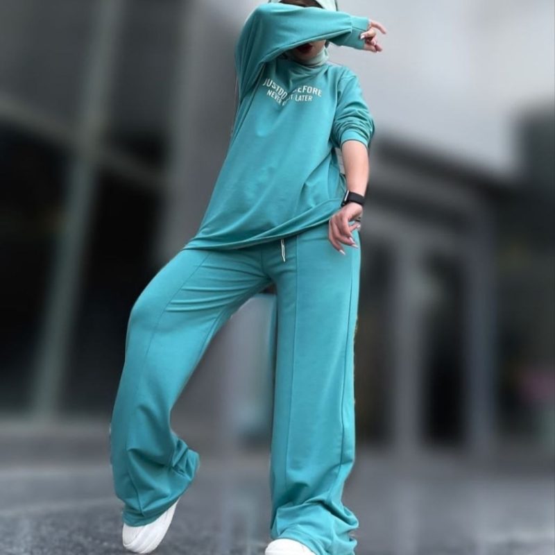 ست آستین بلند شلوار خط اتو  (پک 6 عددی)