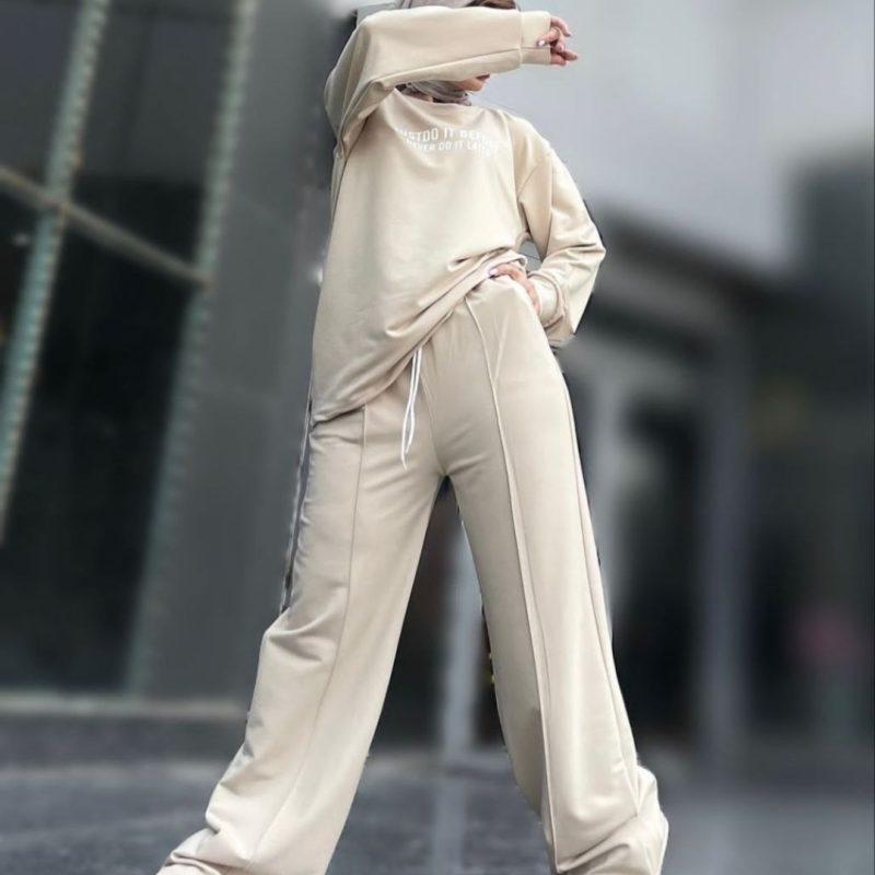 ست آستین بلند شلوار خط اتو  (پک 6 عددی)