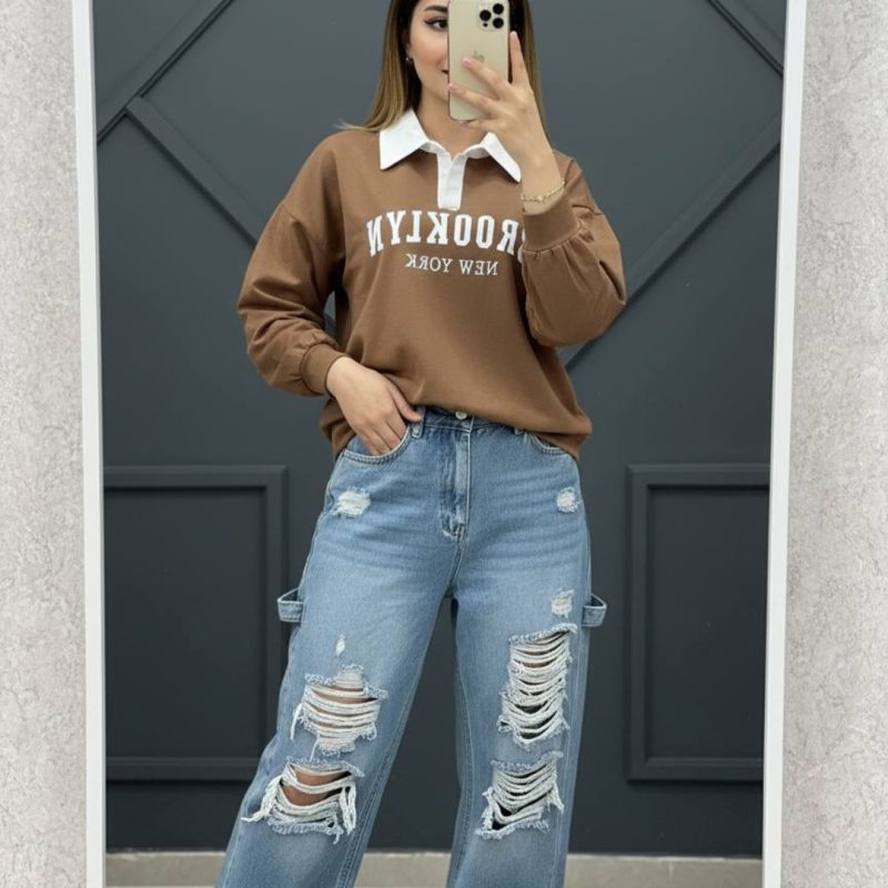 بلوز یقه سفید بروکلین (پک 6 عددی)