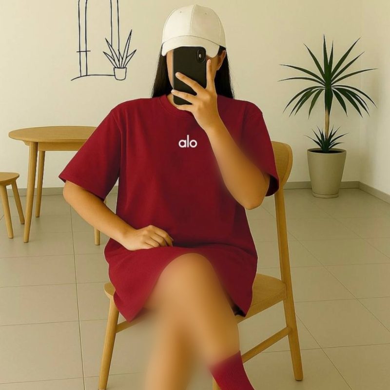 تیشرت باکسی چاپ alo (پک 6 عددی)