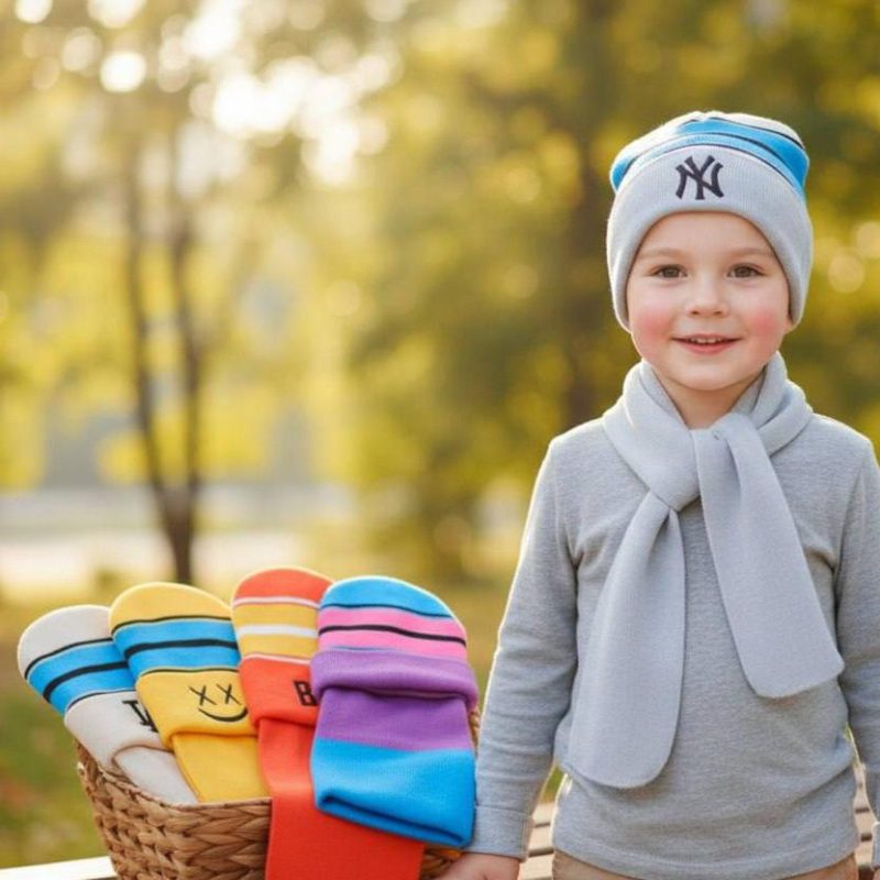 ست شال و کلاه گلدوزی میکس (پک 6 عددی)